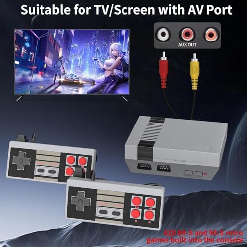 Retro Game Console with 620 Games and 2 Controllers W78738