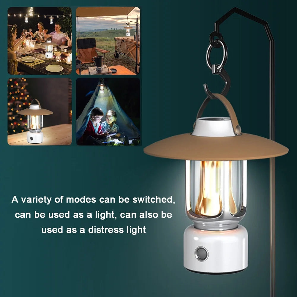 Retro LED Tent Lantern U41708