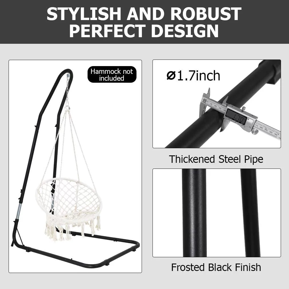Hammock Stands Solid Steel Black S646