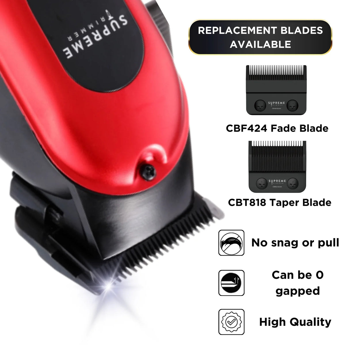 Red Cordless Professional Clipper Set E503046