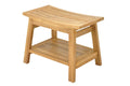 Teak Wood Shower Seat Outdoor Patio Stool Bench Q9343