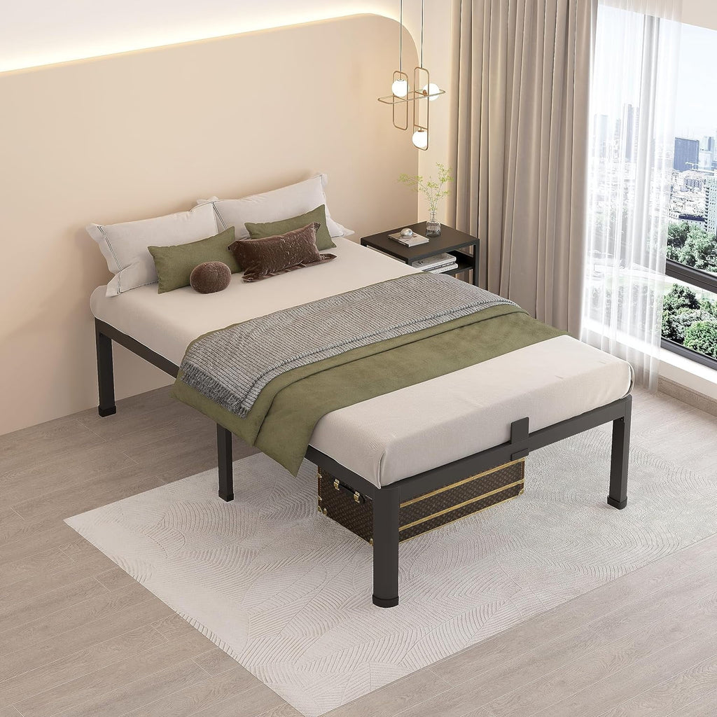 12 Inch Twin Metal Platform Bed Frame with Steel Slats F219