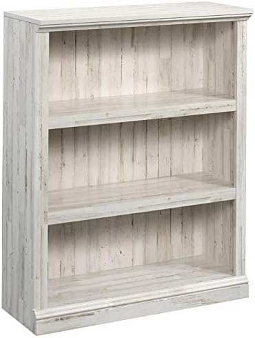 White 3-Shelf Wood Bookcase D797652
