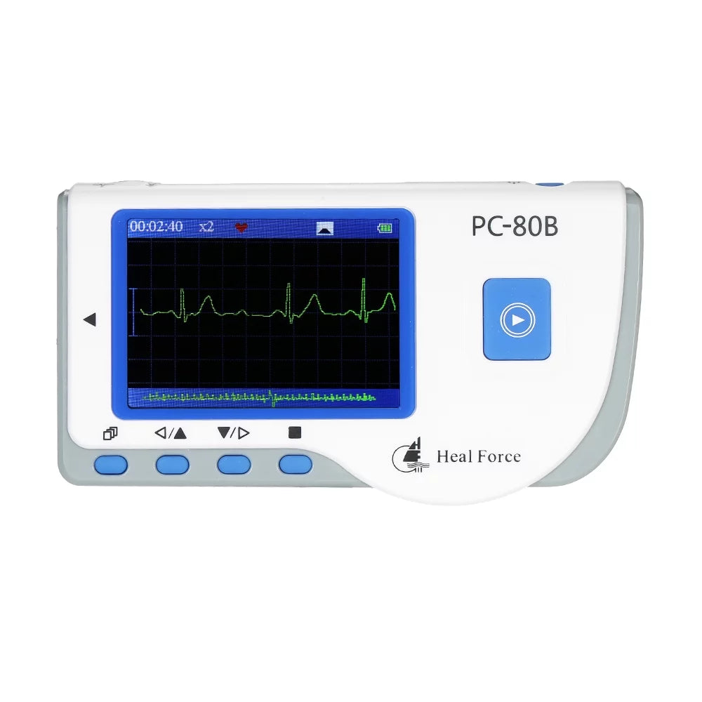 Portable ECG EKG Monitor Machine with USB Cable + Adhesive Electrode + Wires Q677071
