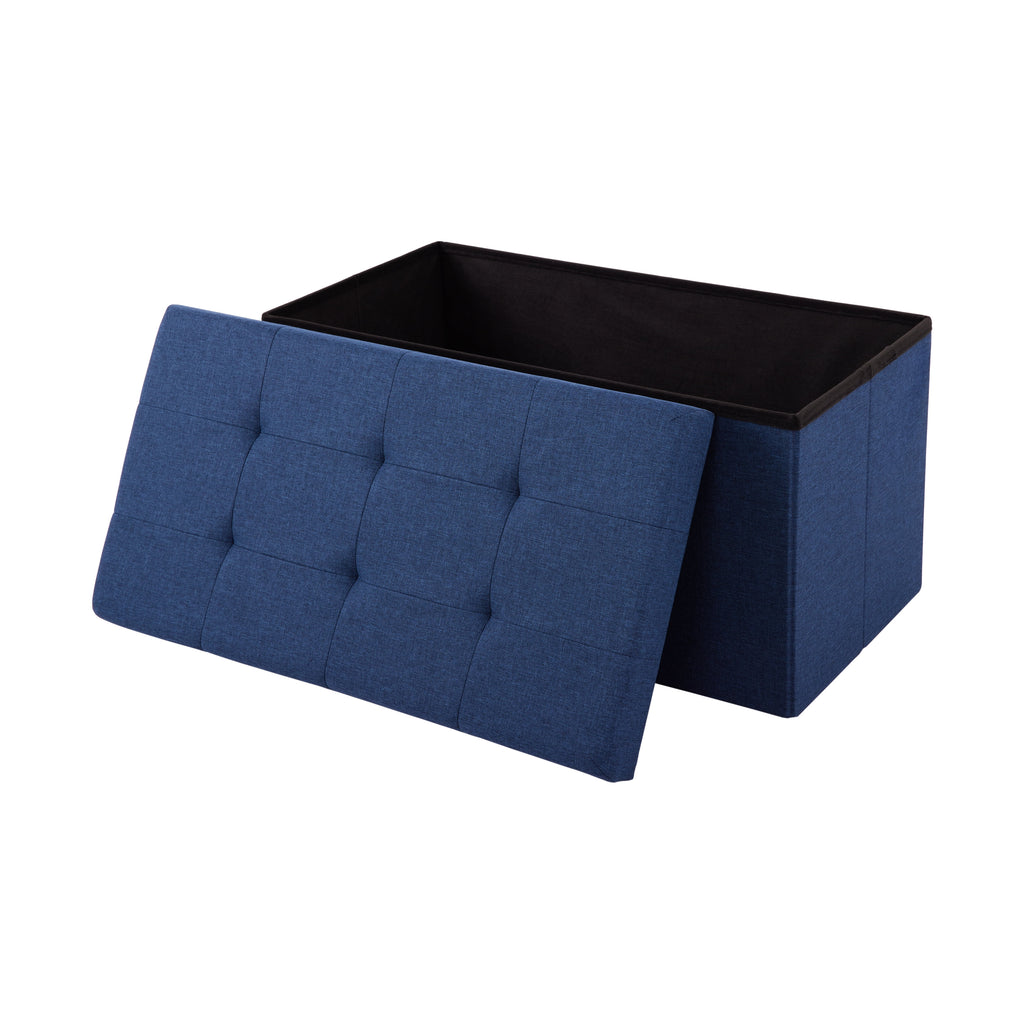 Cushioned Fabric Storage Ottoman Bench P530