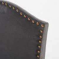 Dark Charcoal Fabric Upholstered Counter Stools, Set of 2 N839996