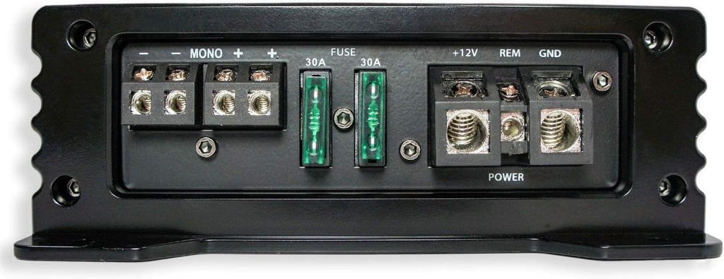 Slotted S Port Single 10 Sub Box & HA-A400.1 Car Stereo Bundle N1436