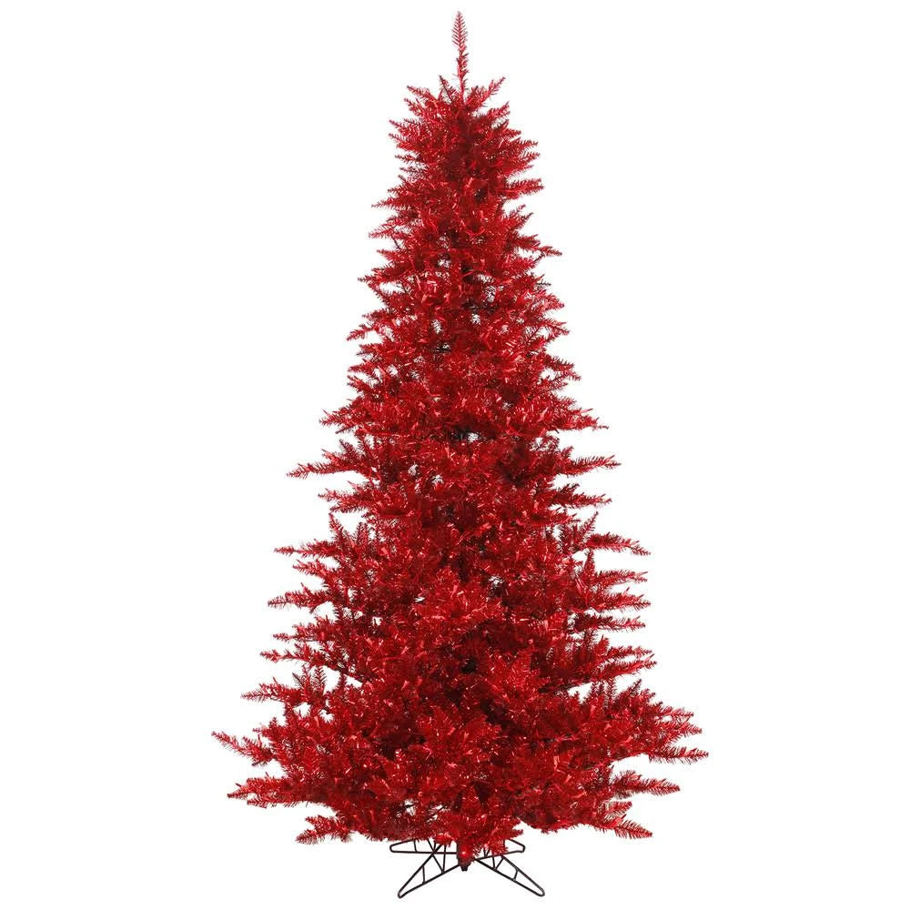 6.5 ft Tinsel Red Fir Tree C796