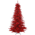 6.5 ft Tinsel Red Fir Tree C796
