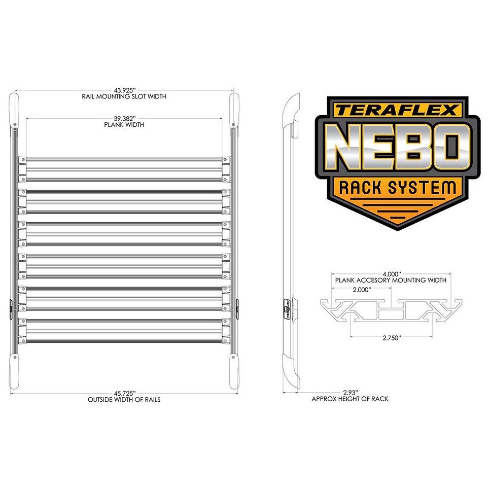 Black Roof Rack Cargo Slat Kit J249
