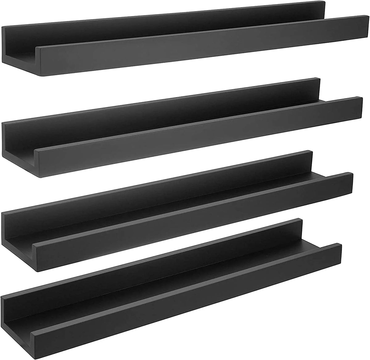 Black 4 Pack 23" Wood Floating Shelves Y52282
