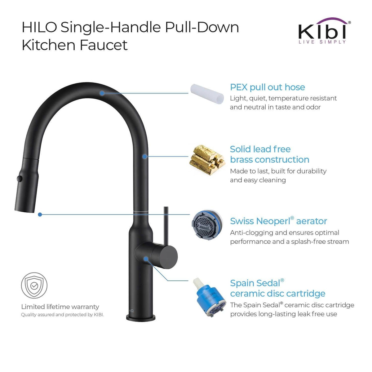 Chrome Brass Kitchen Faucet with Sprayer E81936