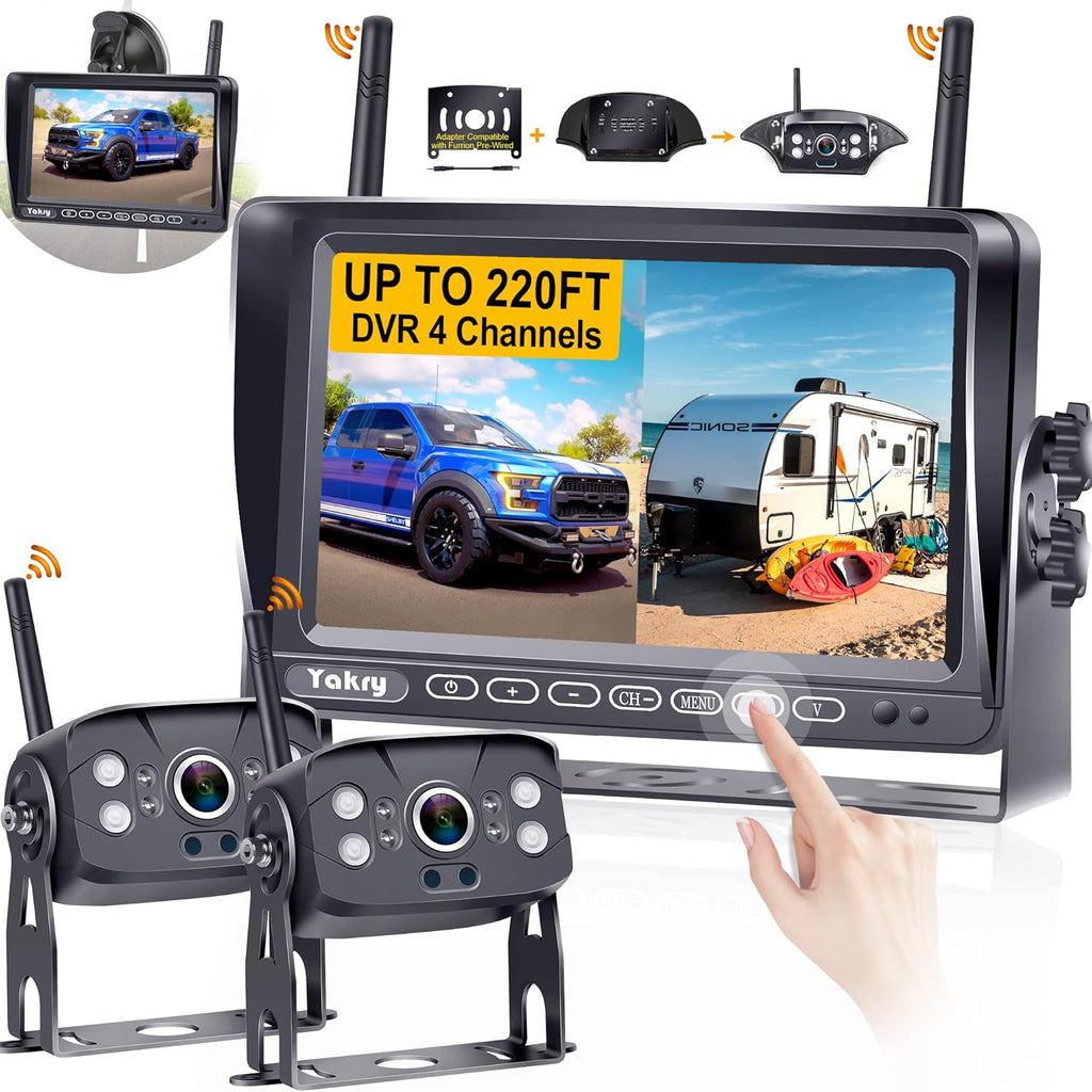 Wireless Backup Camera HD 1080P 7 Inch DVR Monitor S7078