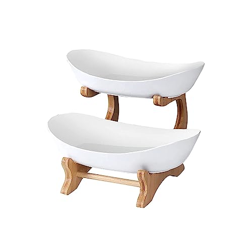White 3 Tier Bamboo Fruit Basket N647