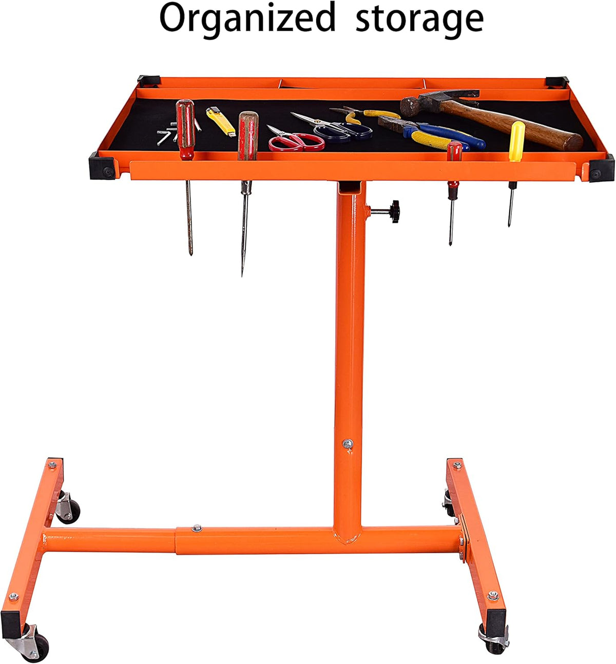 Orange Rolling Tool Tray With Drawer Work Table A790