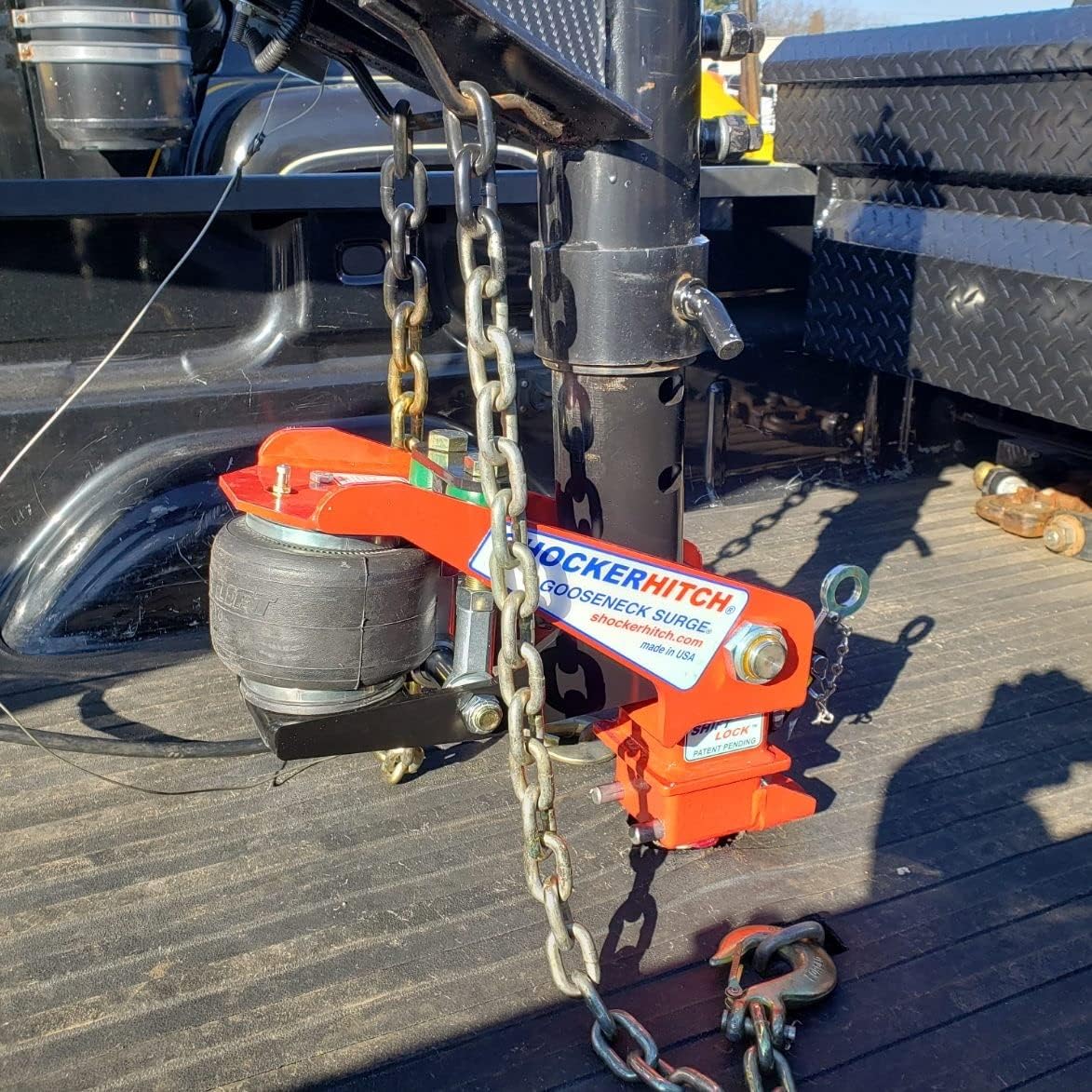Gooseneck Air Hitch & Coupler, Round 4" Angled Pin 30K SL Coupler B58089