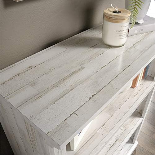 White 3-Shelf Wood Bookcase D797652