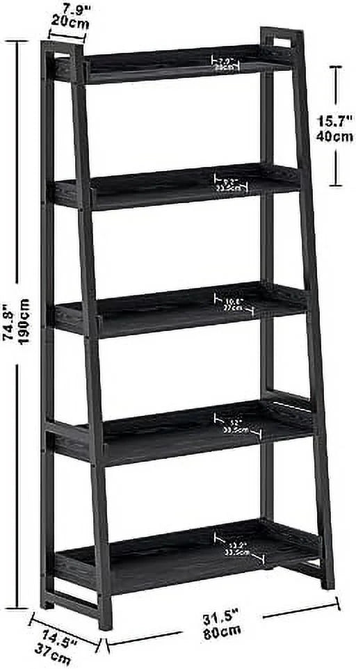 5-Tier 31.5in Wide Metal Bookshelf M44396