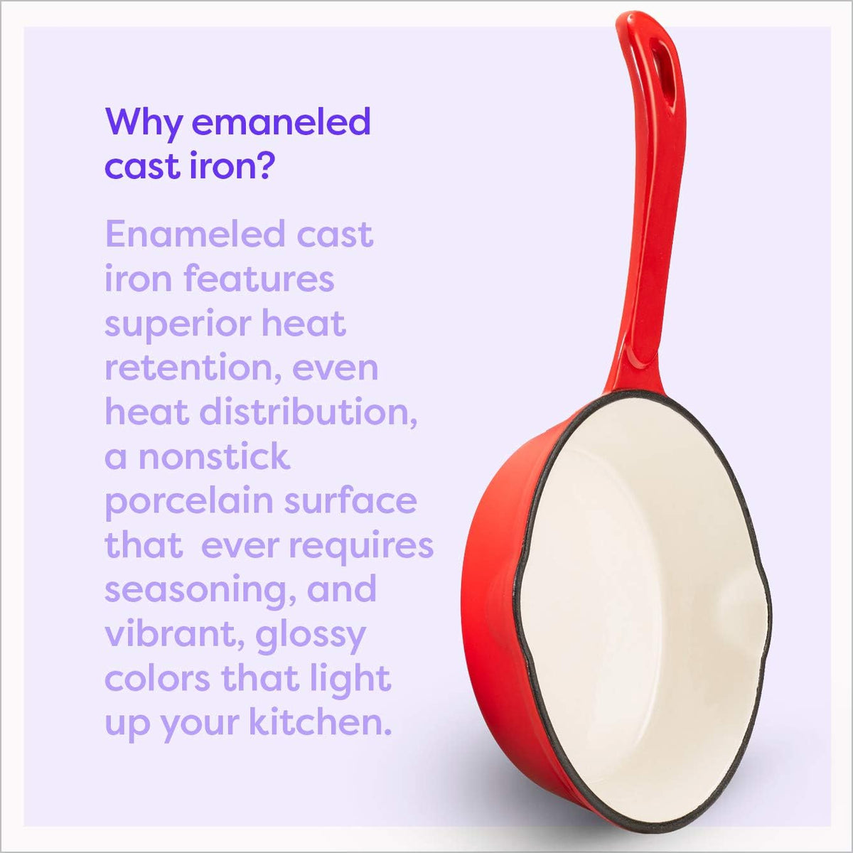 Enameled Cast Iron Skillet with Pour Spout Set of 3 R144303