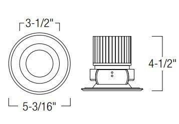 4 inch Open Reflector 1250 Lumen 3500K Natural Metal S331