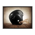 Vintage Helmet Framed Canvas D56149