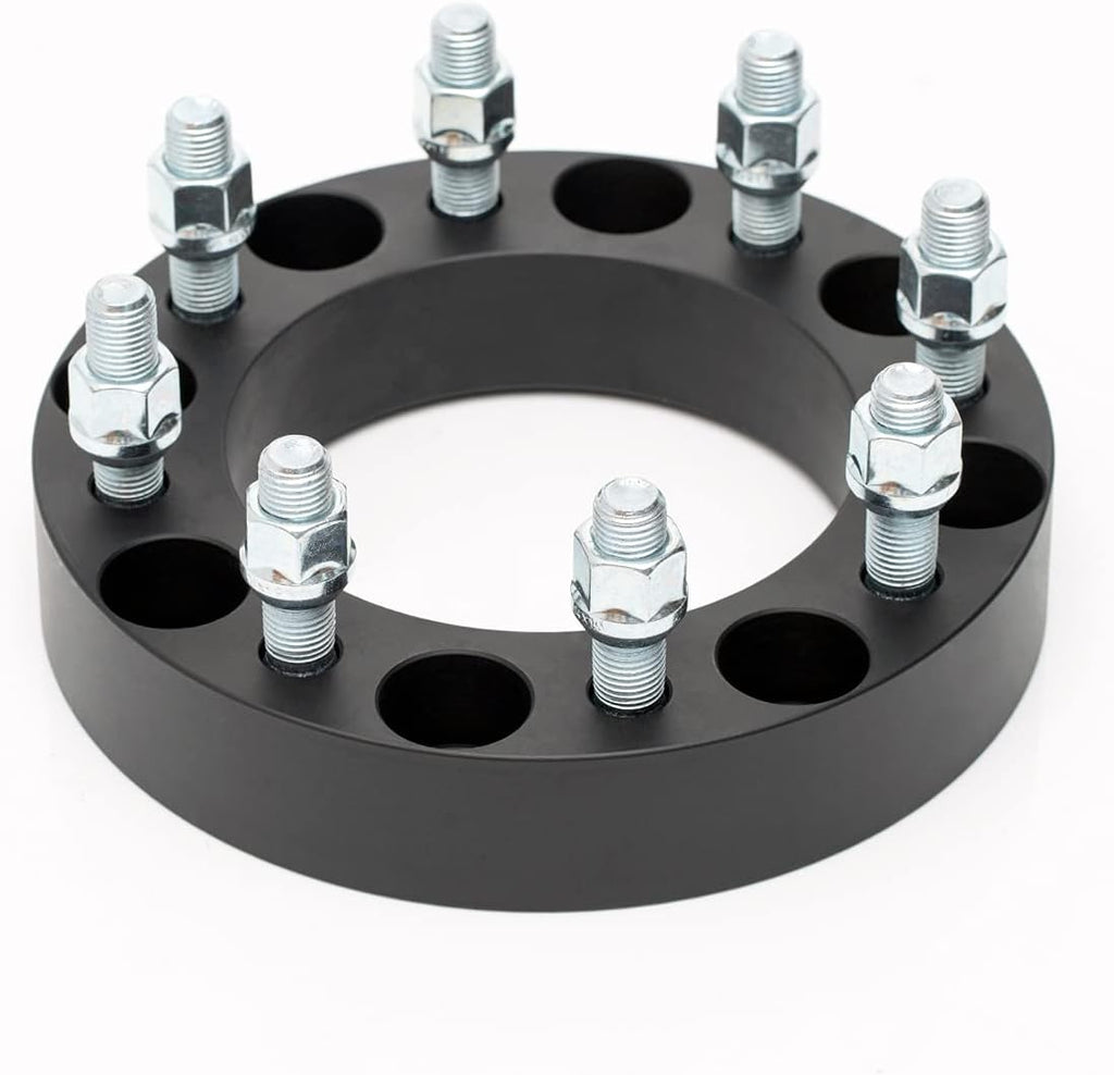 Black Forged 8x170 to 8x180 Wheel Adapters 1.5 Inch with 14x1.5 Studs Pack of 4 E362972