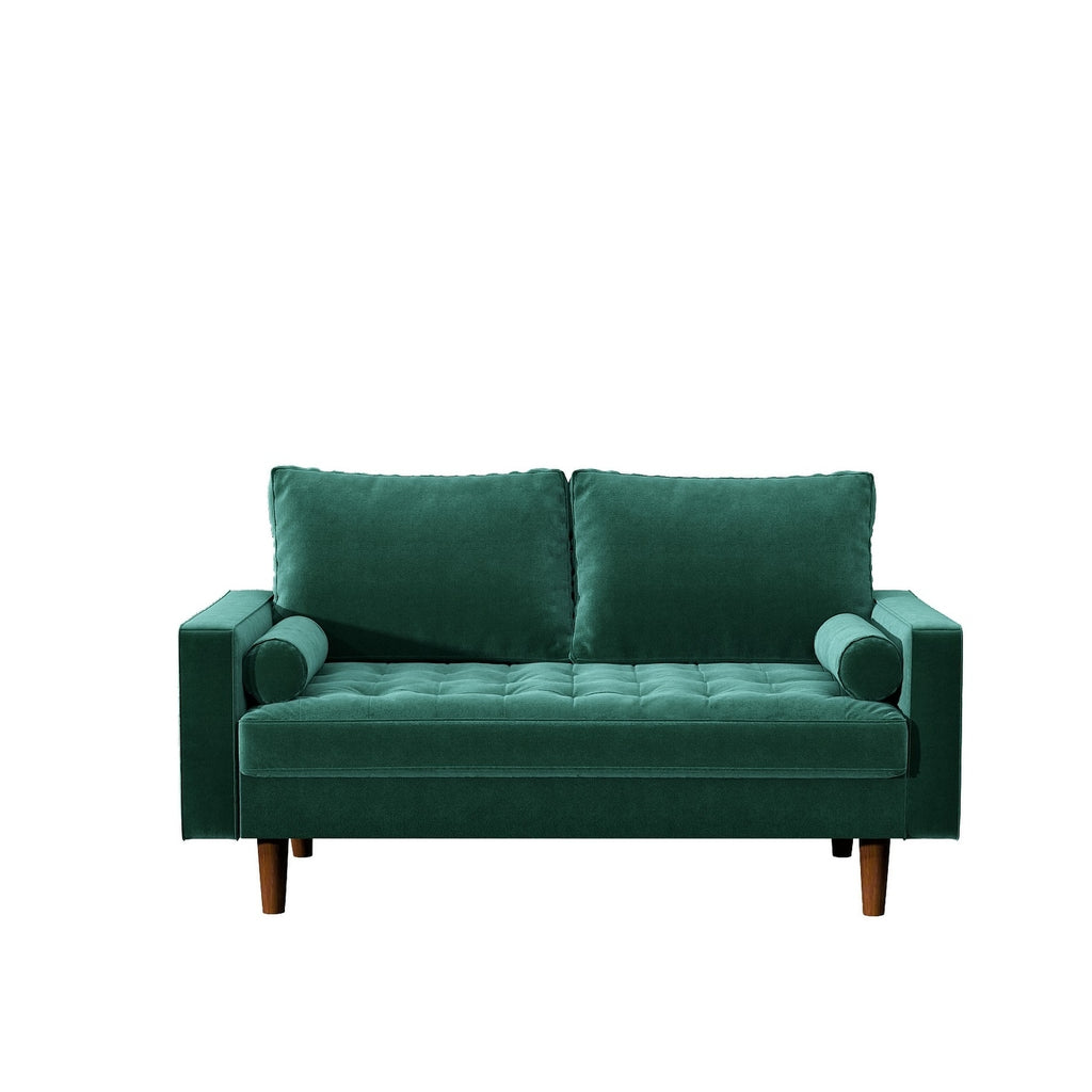 Beige Tufted Loveseat T432