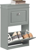 2 Drawers Shoe Cabinet Shoe Rack Storage Organizer Unit A65560