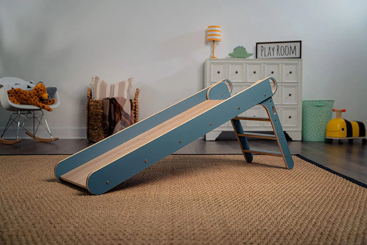 Blue Wooden Folding Kids Slip and Slide Playset C589