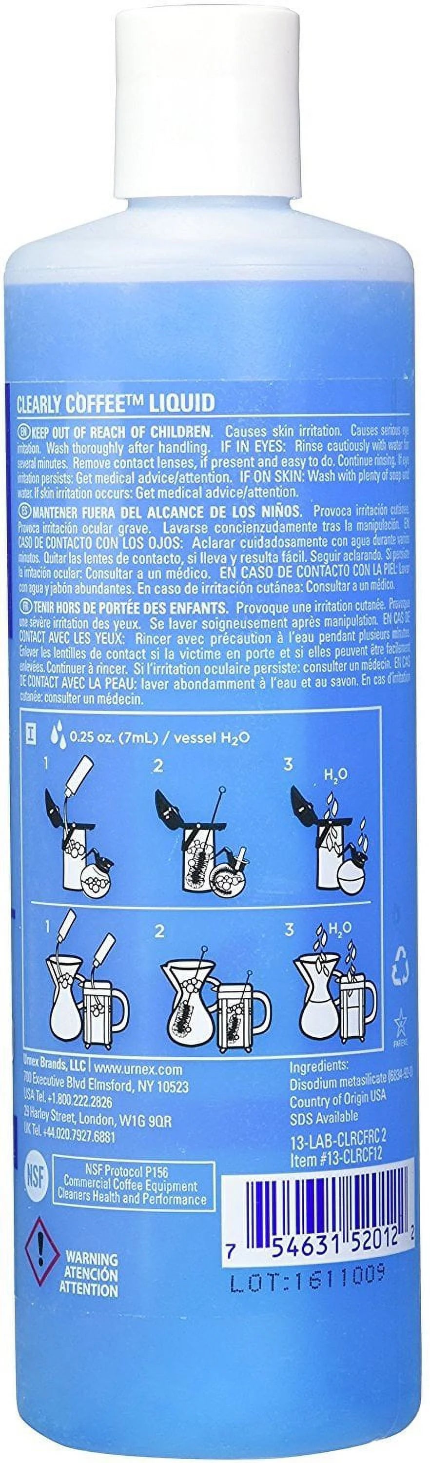 Clearly Coffee Liquid Coffee Pot Cleaner 14 oz - 3 Pack N95670
