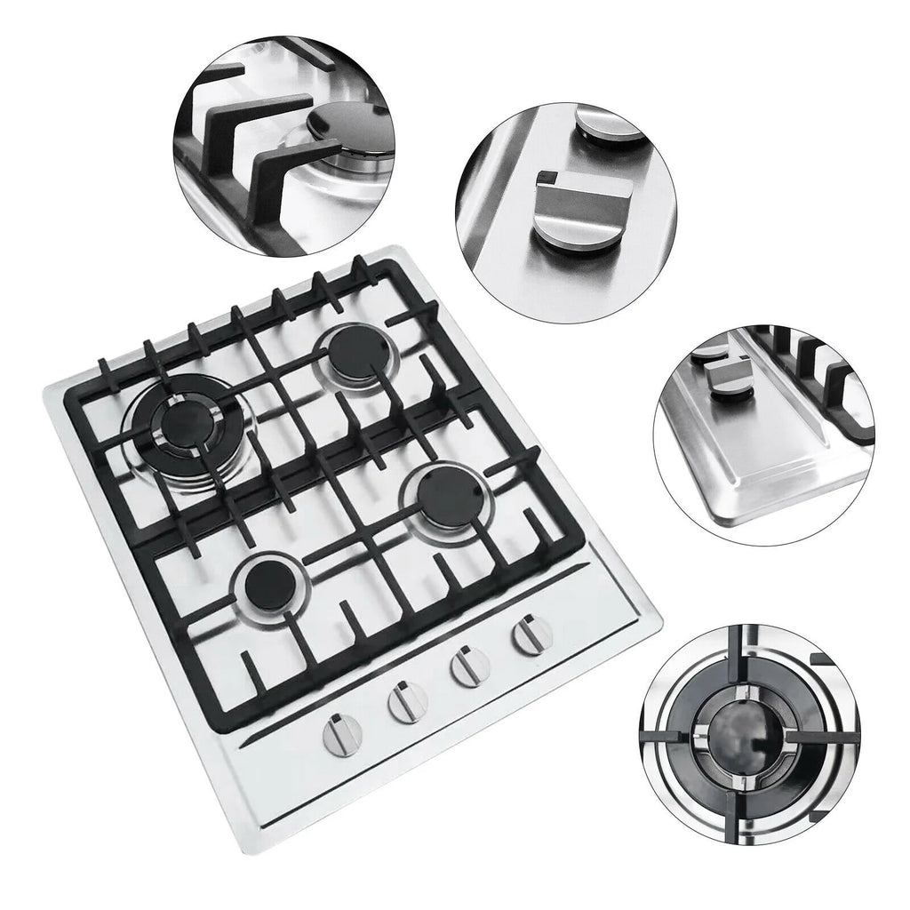 Stainless Steel 4-Burner Built-In Gas Cooktop N8702