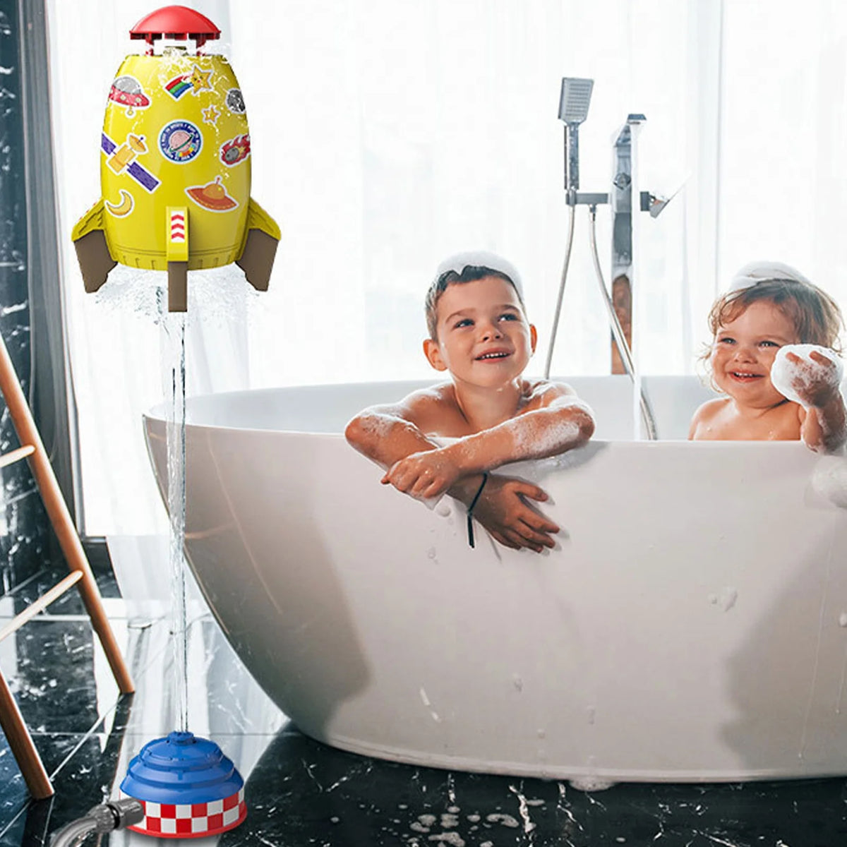 Rocket Launcher Water Pressure Sprinkler Toy for Kids M512015