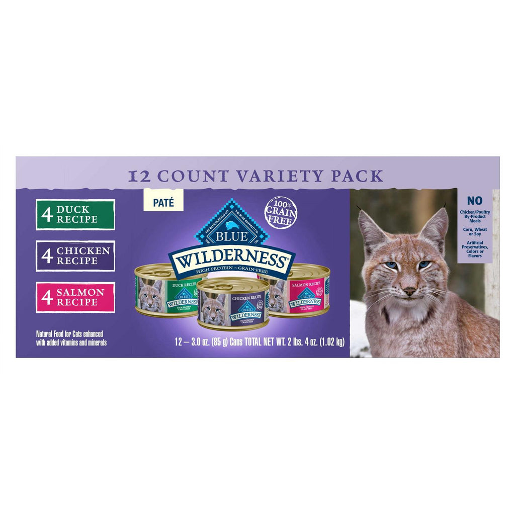 Blue Buffalo Wilderness Pate Variety Pack Wet Cat Food G74878
