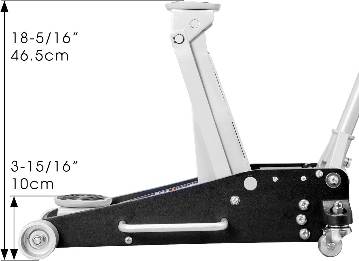 3 Ton Hydraulic Low Profile Aluminum and Steel Racing Floor Jack Z436735