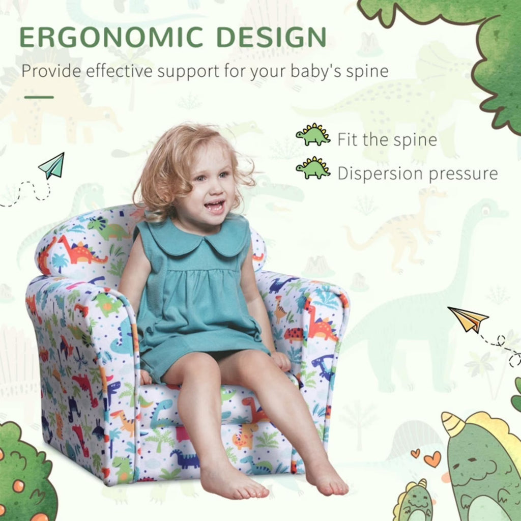 Dinosaur Toddler Kids Play Couch Sofa Chair L6056