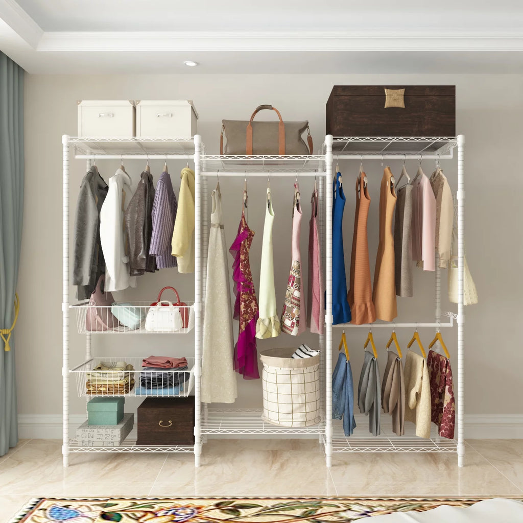 89"L Freestanding Closet Storage Organizer White A78720