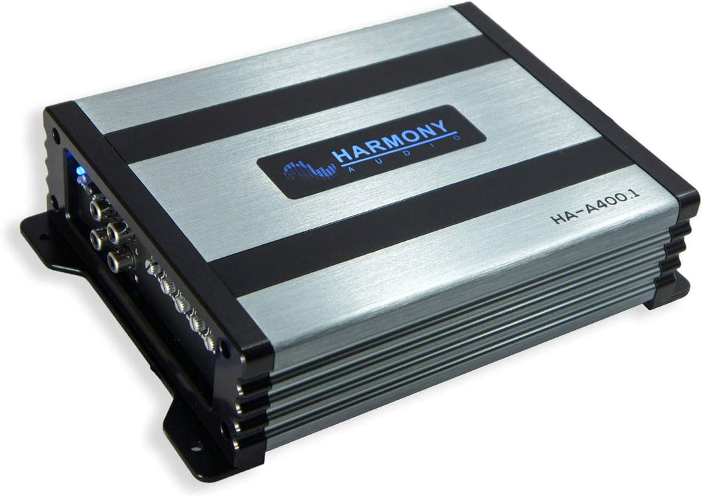 Slotted S Port Single 10 Sub Box & HA-A400.1 Car Stereo Bundle N1436