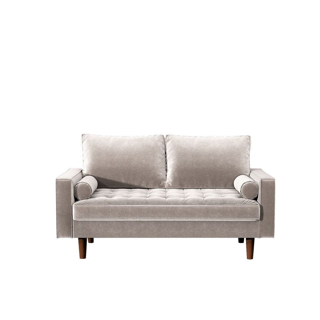 Beige Tufted Loveseat T432