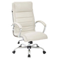 Cream Faux Leather Executive Chair W963