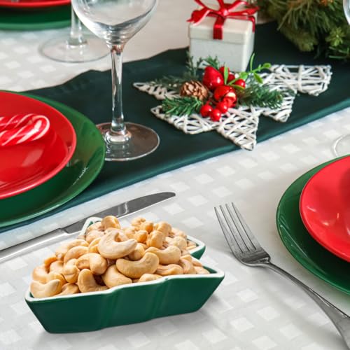 2Pcs Small Ceramic Christmas Candy Bowls Q200