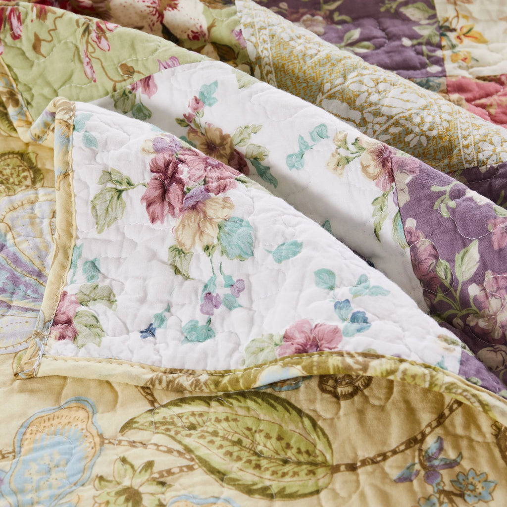 100% Cotton Patchwork Quilt and Pillow Sham Set T2389