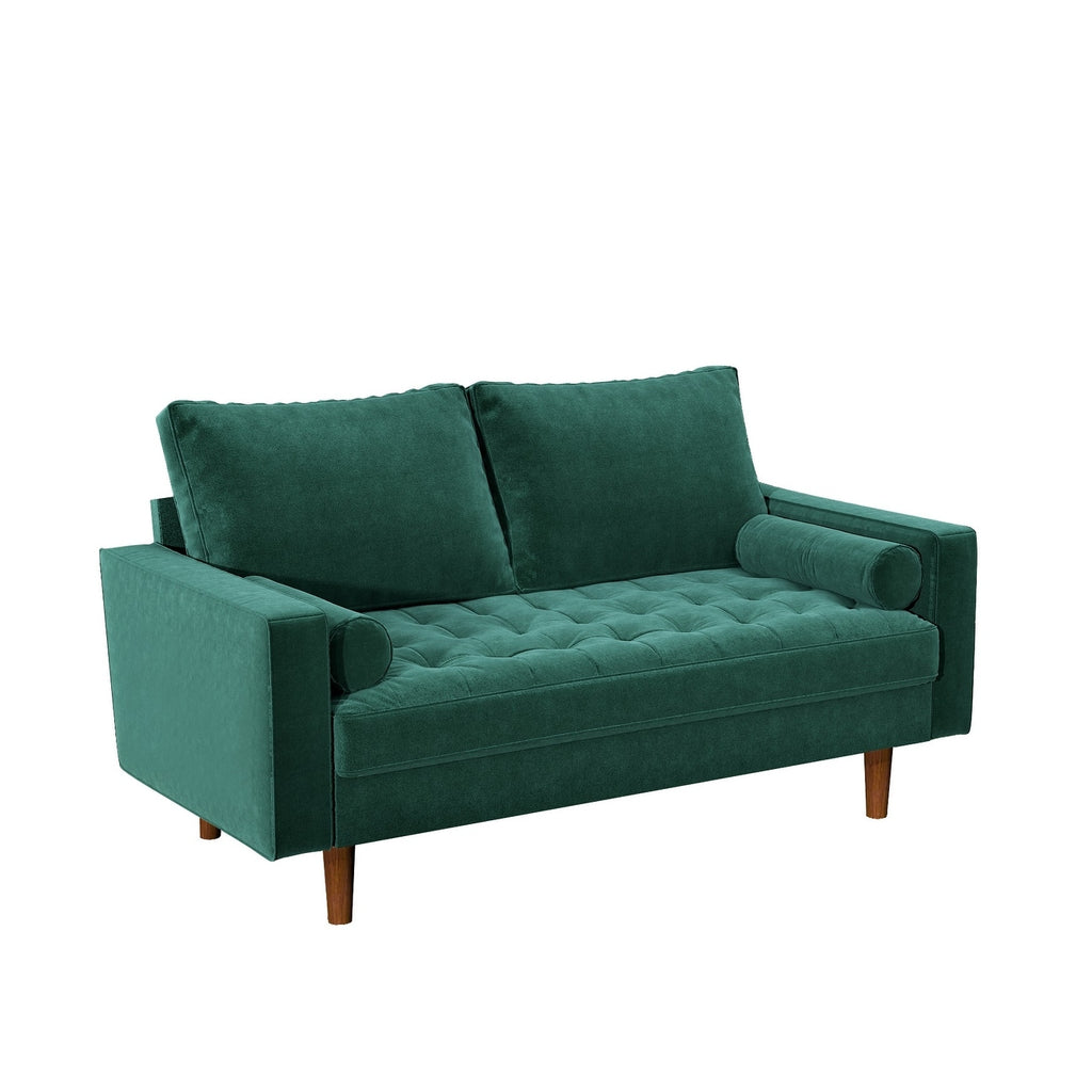 Beige Tufted Loveseat T432