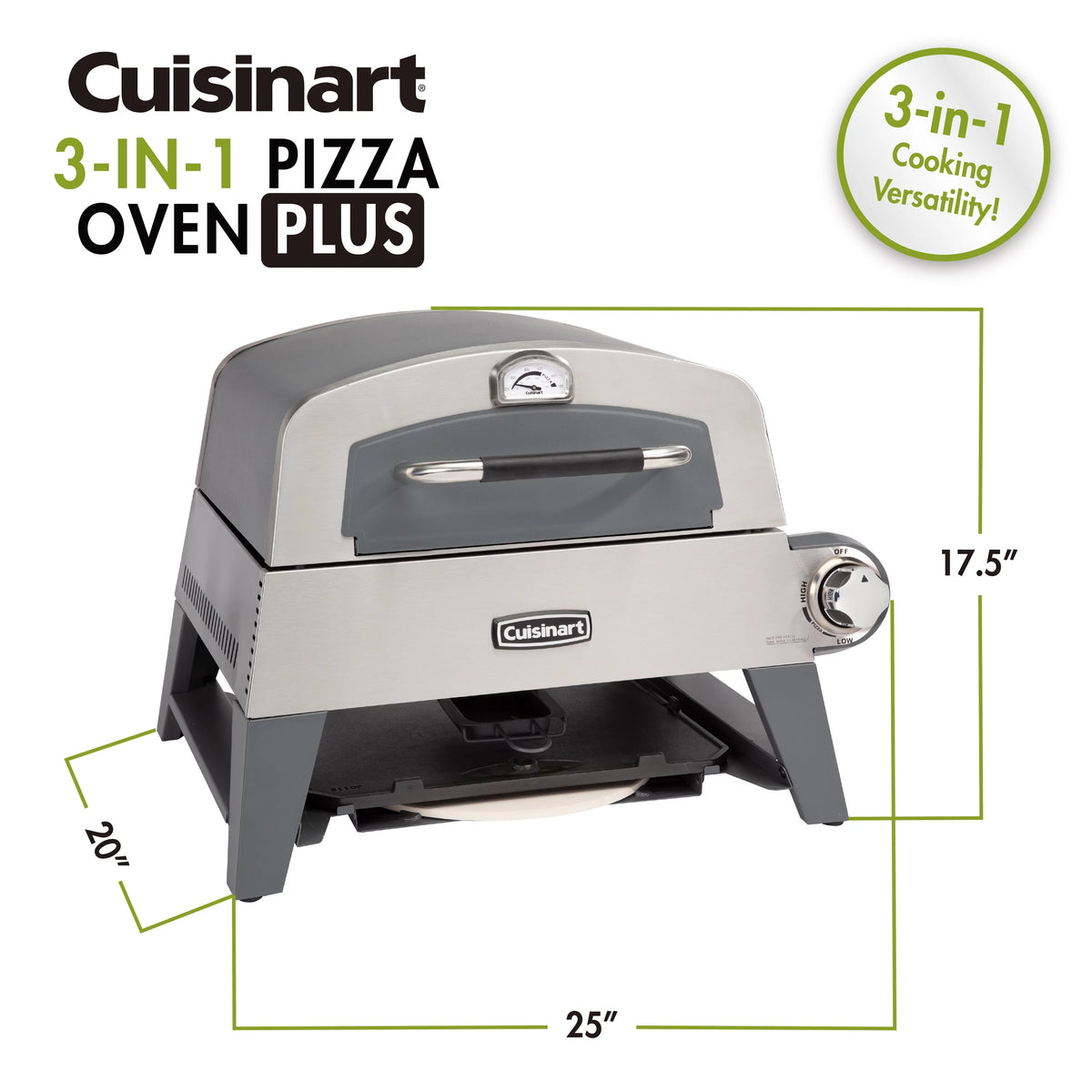 3-in-1 Pizza Oven, Griddle, and Grill C4165