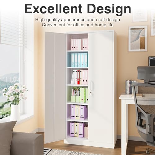 Metal Storage Cabinet with 2 Adjustable Shelves 36" H J19834