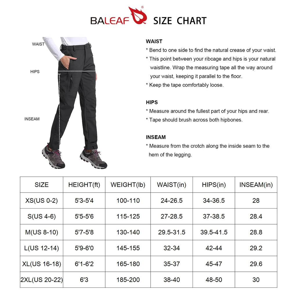 Black Fleece-Lined Soft Shell Ski Pants D7619