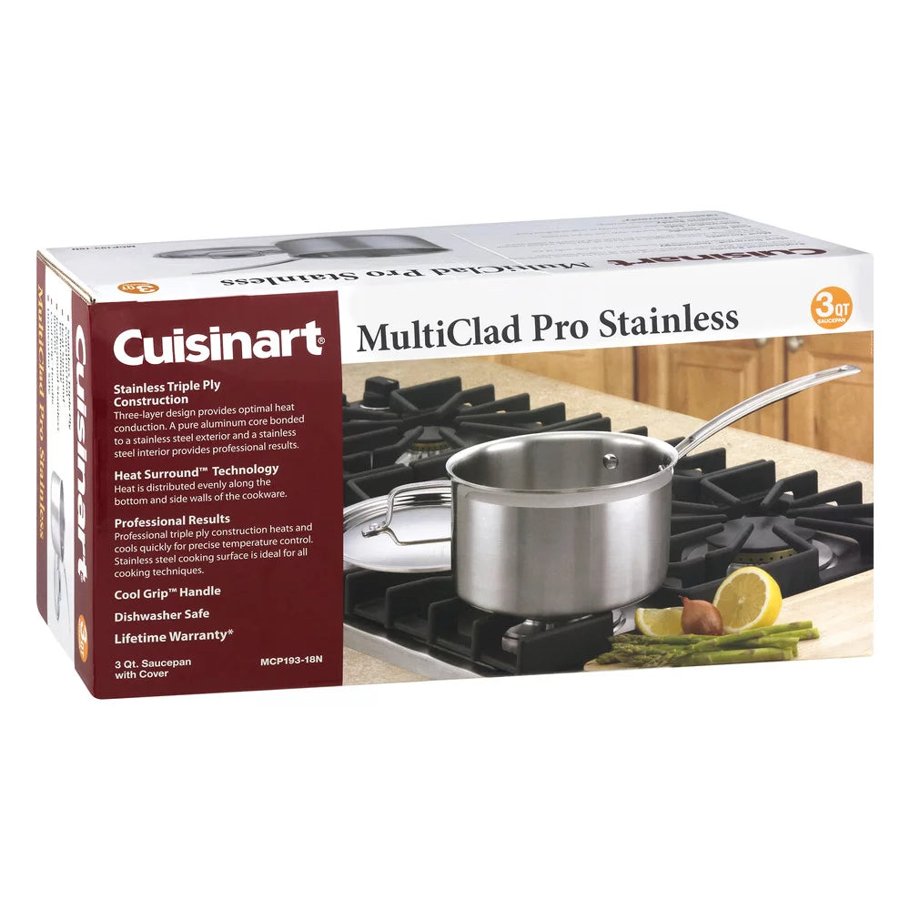 Triple Ply Stainless 3-Quart Saucepan L416