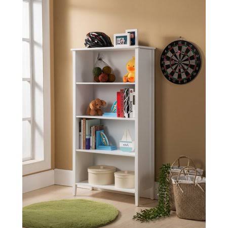 White Wood 4 Tier Kids Bookcase U7446