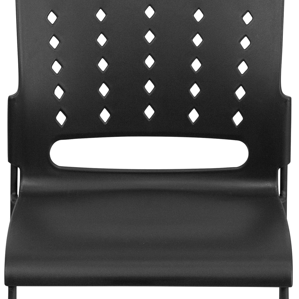 Black Sled Base Stack Chair with Air-Vent Back P319791