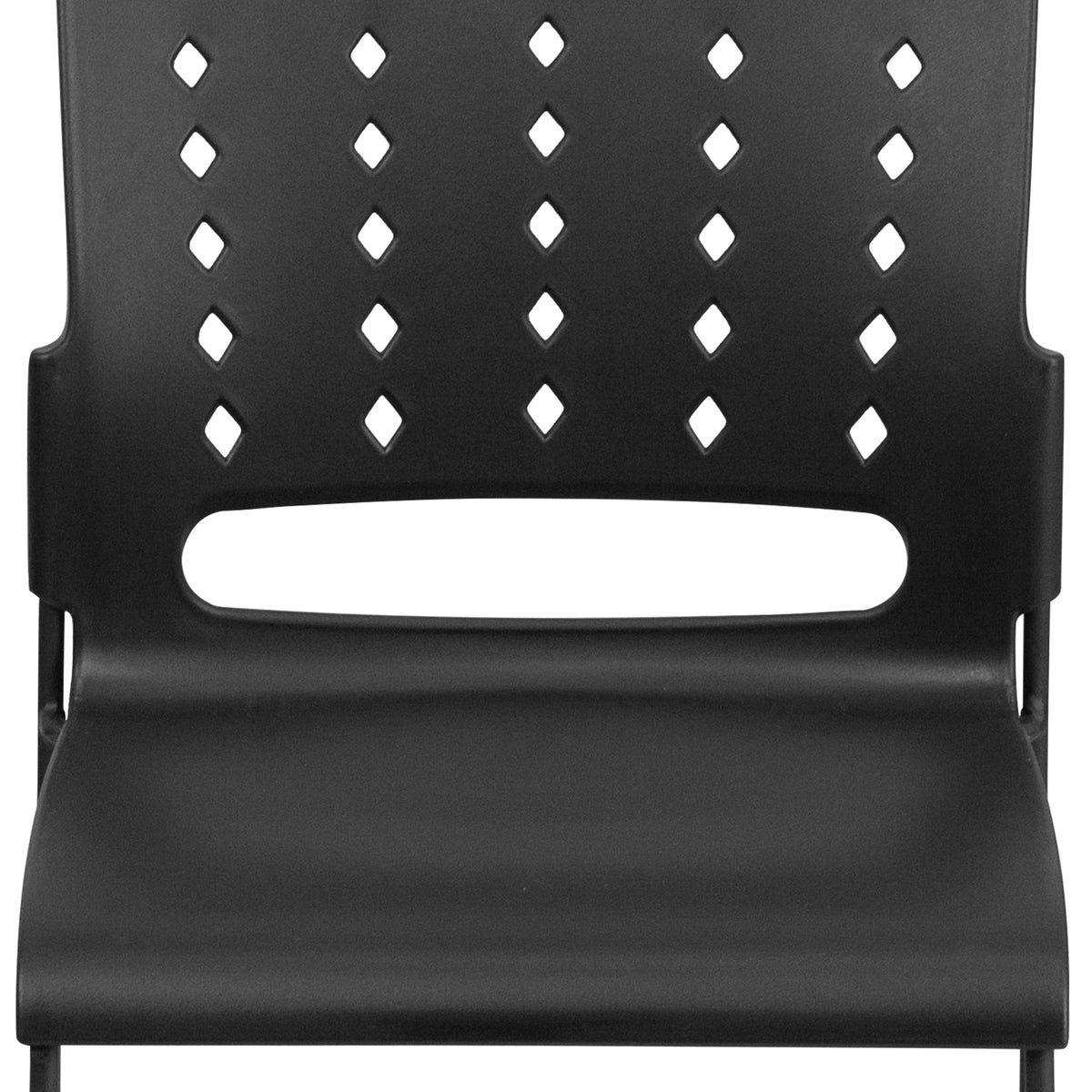 Black Sled Base Stack Chair with Air-Vent Back P319791