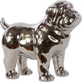 Ceramic Standing American Bulldog Chrome Silver H29426
